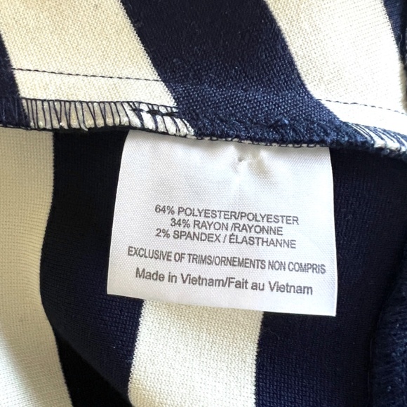 Tory Burch Augusta Blue and White Striped Short-Sleeve Sheath Dress Size L - Picture 13 of 14